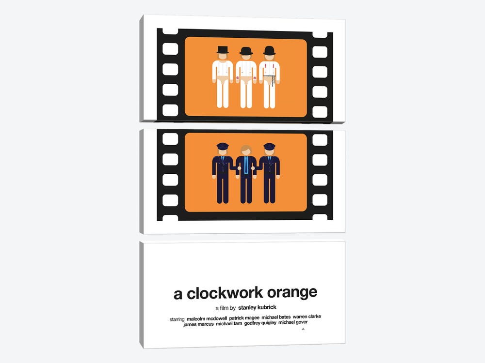 A Clockwork Orange by Viktor Hertz 3-piece Canvas Art