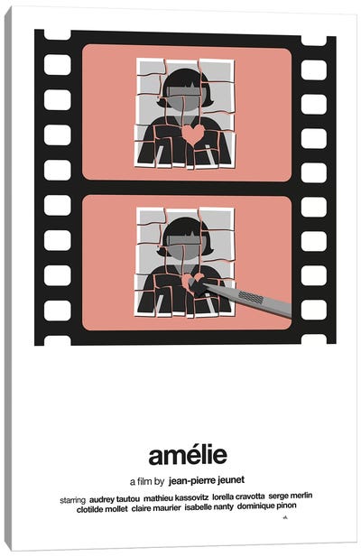Amelie Canvas Art Print - Comedy Movie Art