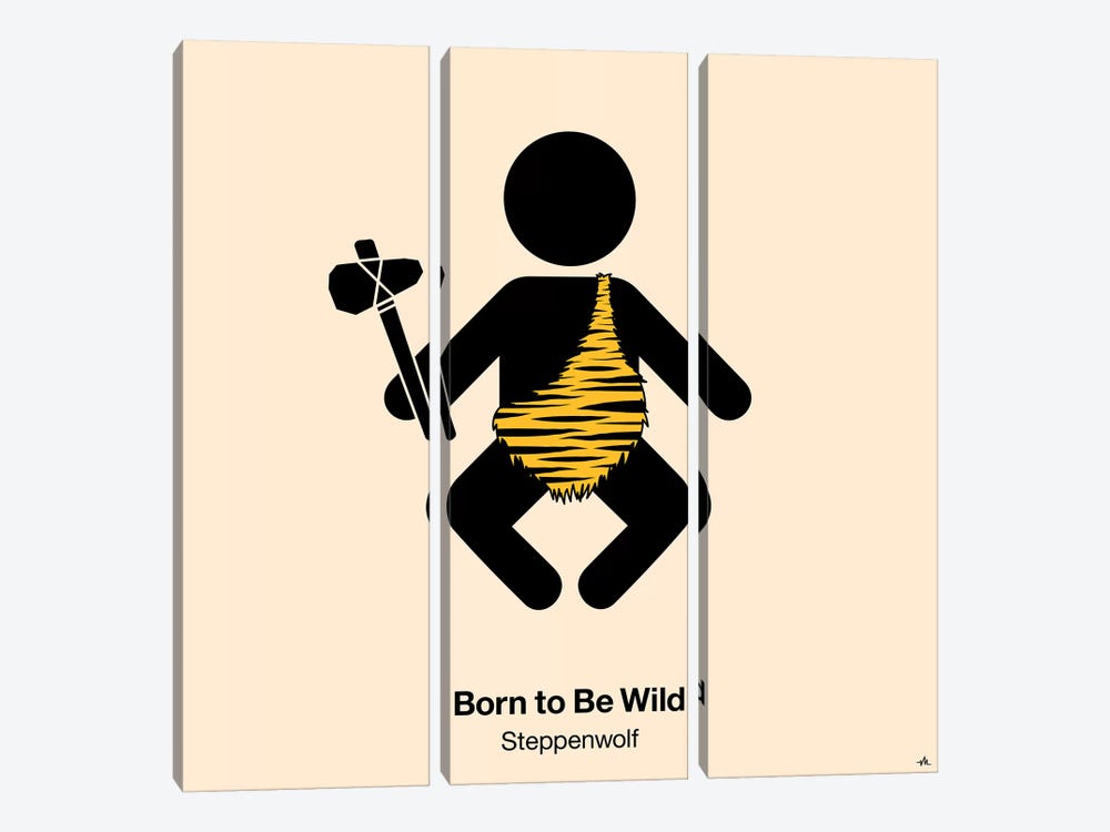 Born To Be Wild by Viktor Hertz 3-piece Canvas Art Print