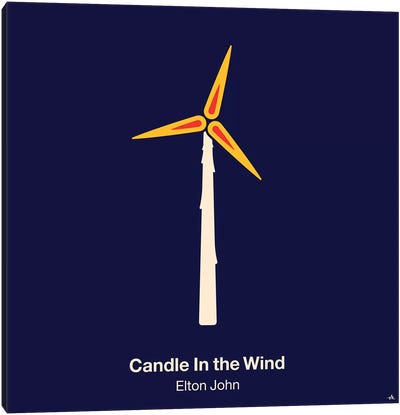 Candle In The Wind Canvas Art Print - Rock-n-Roll Art