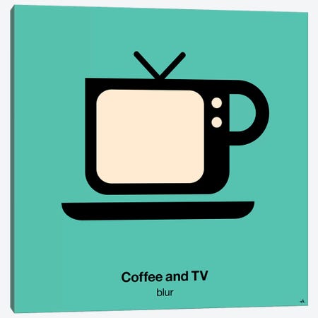 Coffee And Tv Canvas Print #VHE36} by Viktor Hertz Canvas Print