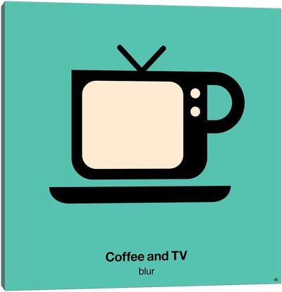 Coffee And Tv Canvas Art Print - Viktor Hertz