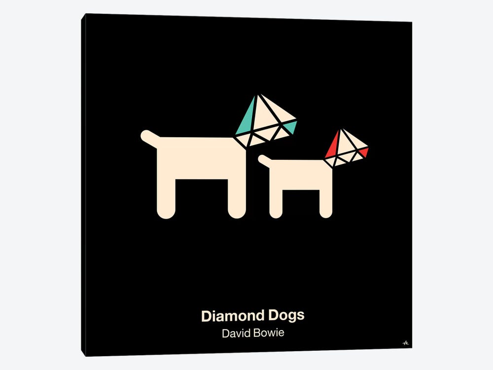 Diamond Dogs by Viktor Hertz 1-piece Canvas Art