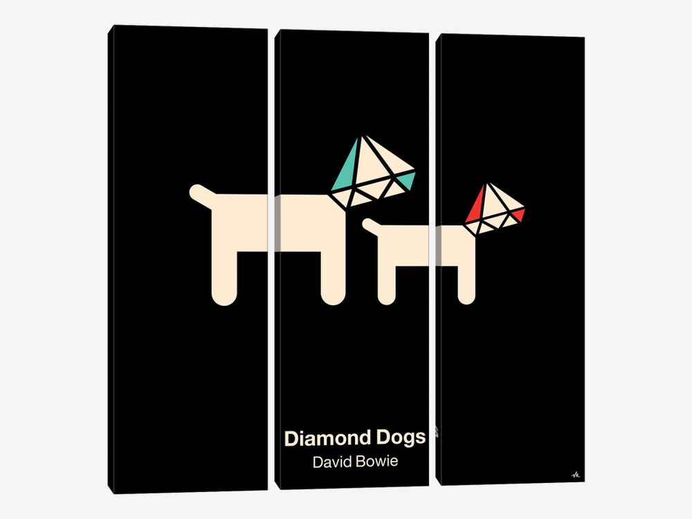 Diamond Dogs by Viktor Hertz 3-piece Canvas Artwork