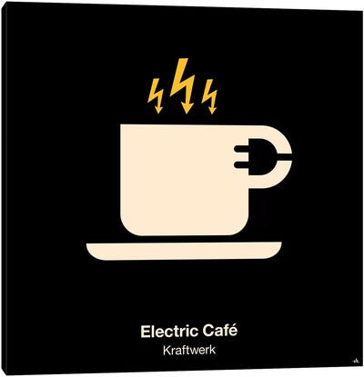 Electric Cafe Canvas Art Print - Viktor Hertz