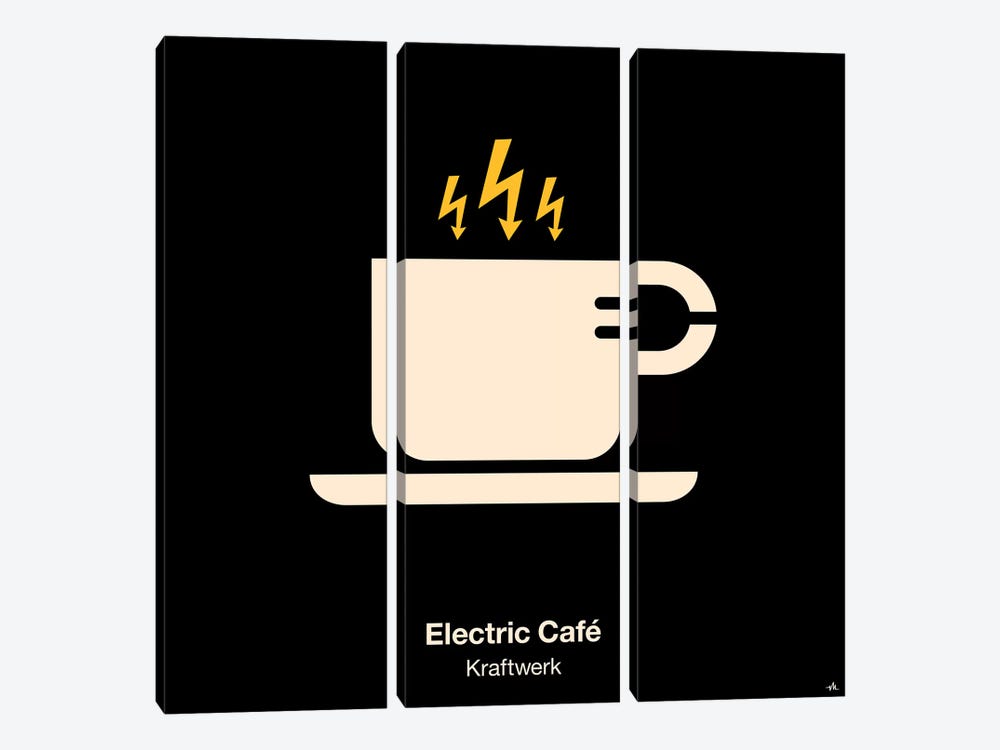 Electric Cafe by Viktor Hertz 3-piece Canvas Art