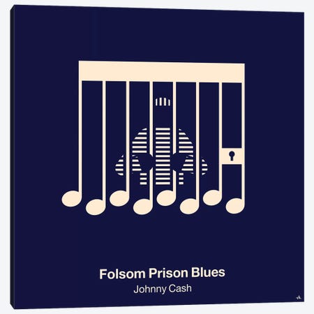 Folsom Prison Blues Canvas Print #VHE46} by Viktor Hertz Canvas Art