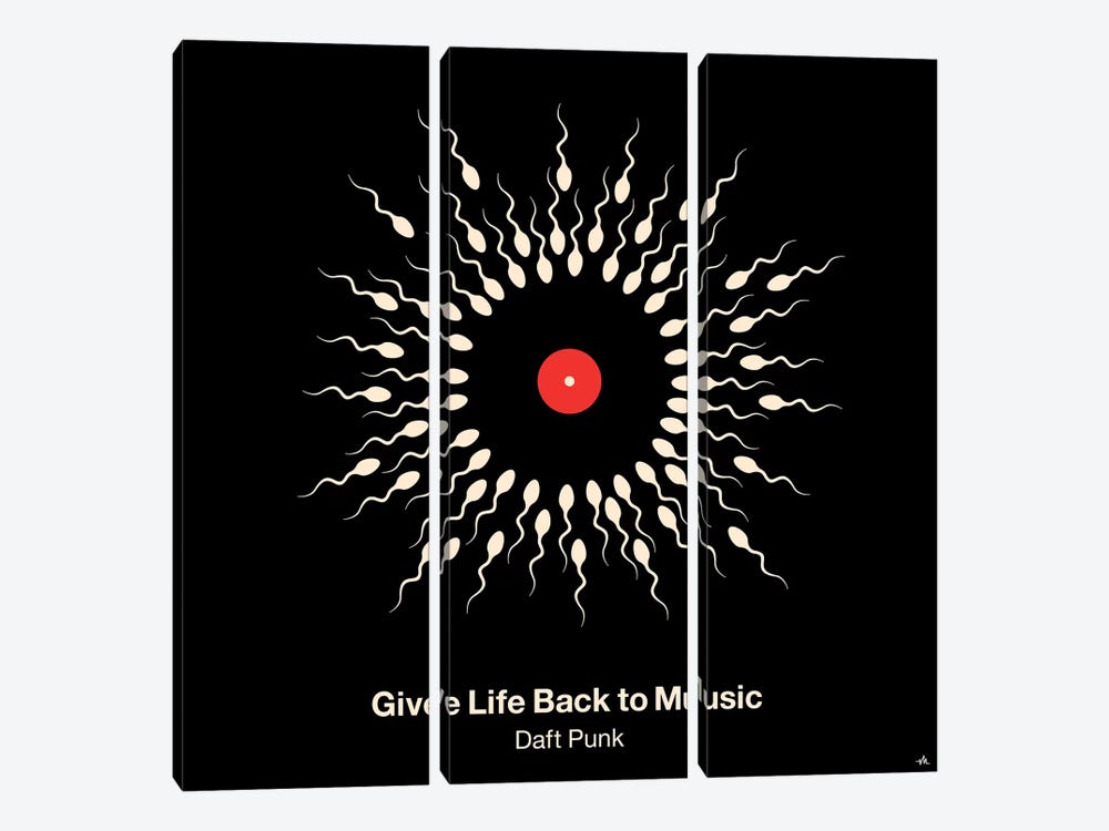 Give Life Back To Music by Viktor Hertz 3-piece Canvas Wall Art
