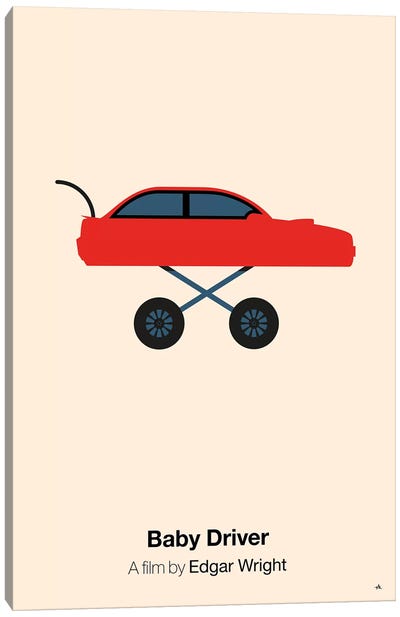 Baby Driver Canvas Art Print - Crime & Gangster Movie Art
