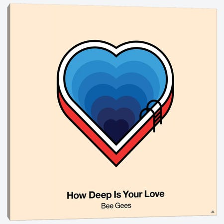 How Deep Is Your Love Canvas Print #VHE52} by Viktor Hertz Canvas Wall Art