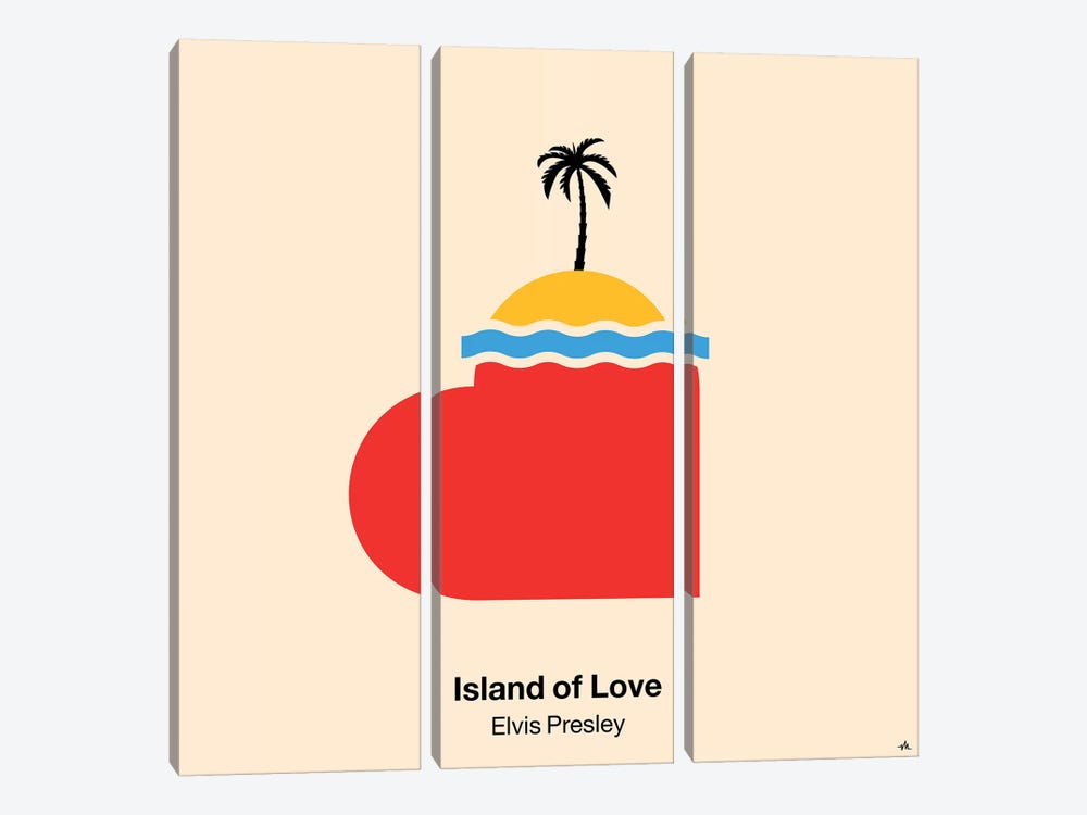 Island Of Love by Viktor Hertz 3-piece Art Print