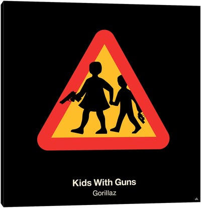 Kids With Guns Canvas Art Print - Viktor Hertz