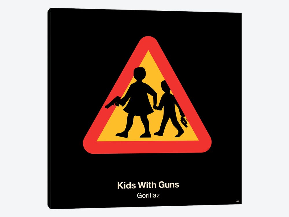 Kids With Guns by Viktor Hertz 1-piece Canvas Art Print