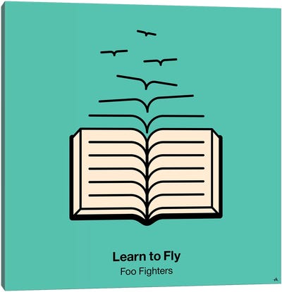 Learn To Fly Canvas Art Print - Song Lyrics Art
