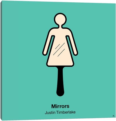 Mirrors Canvas Art Print - Song Lyrics Art