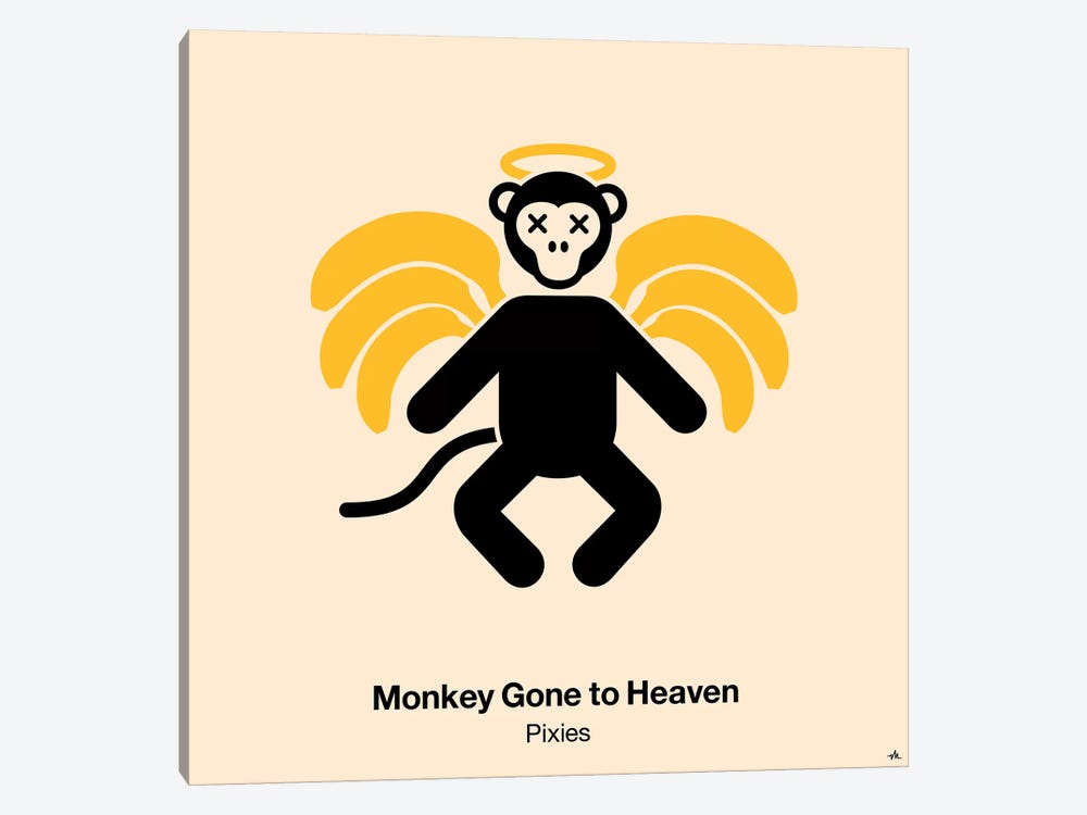Monkey Gone To Heaven by Viktor Hertz 1-piece Canvas Artwork