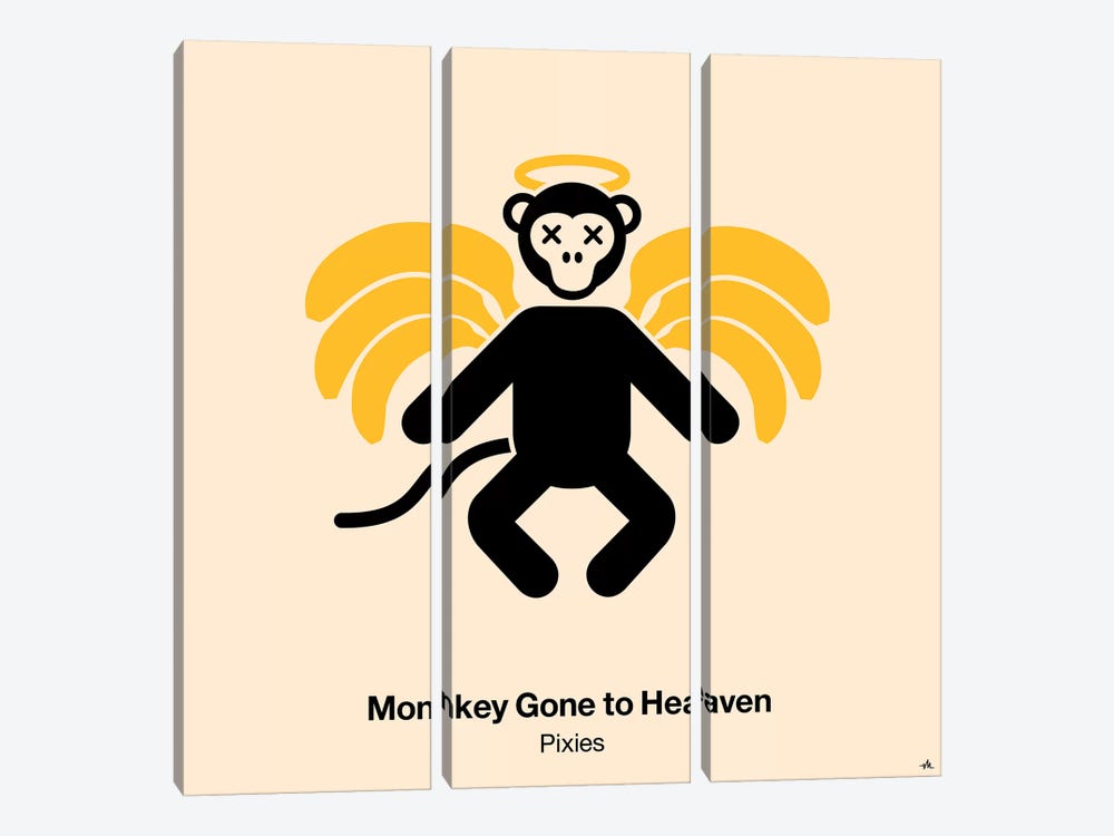 Monkey Gone To Heaven by Viktor Hertz 3-piece Canvas Artwork