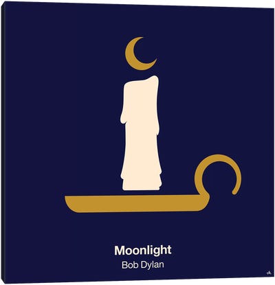 Moonlight Canvas Art Print - Song Lyrics Art