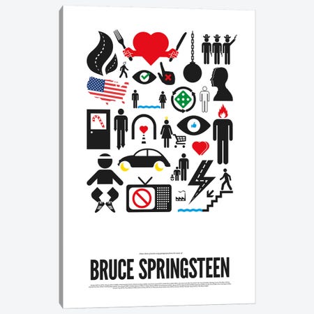 Bruce Springsteen Canvas Print #VHE6} by Viktor Hertz Canvas Wall Art