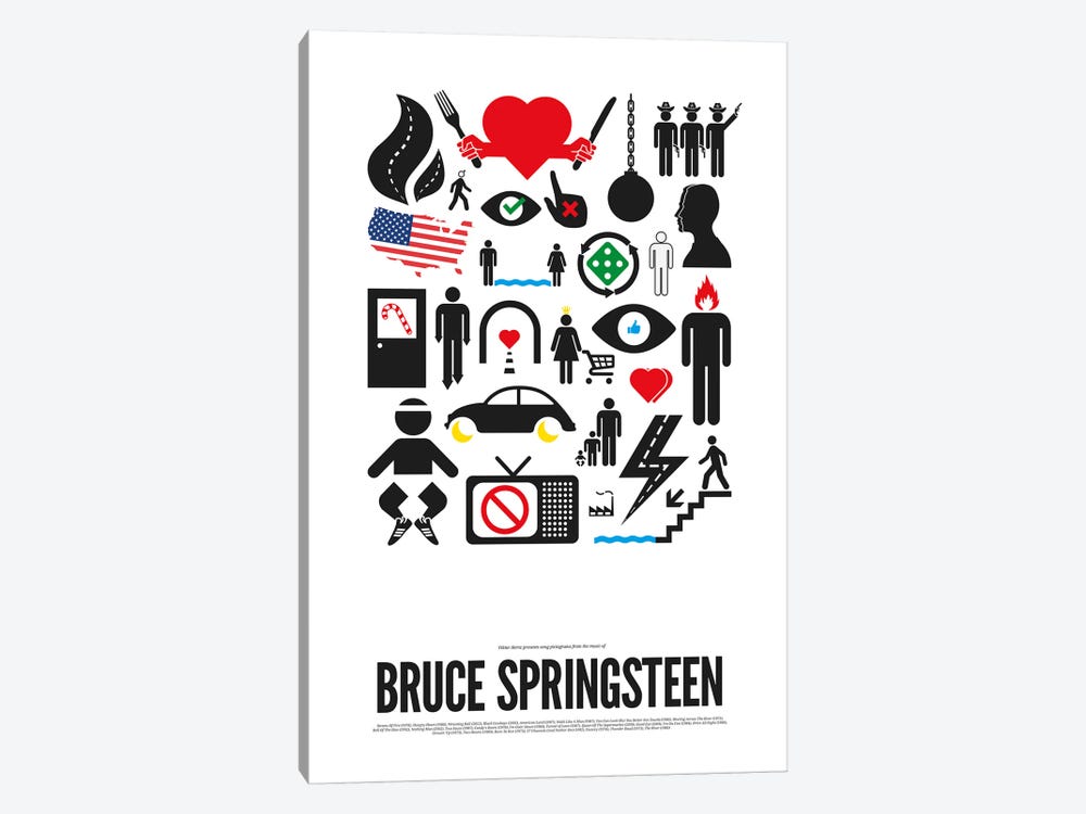 Bruce Springsteen by Viktor Hertz 1-piece Canvas Print