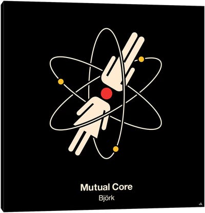 Mutual Core Canvas Art Print - Song Lyrics Art