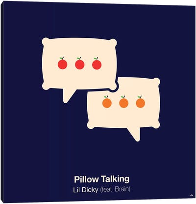 Pillow Talking Canvas Art Print - Song Lyrics Art