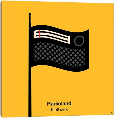 Radioland Canvas Art Print - Song Lyrics Art