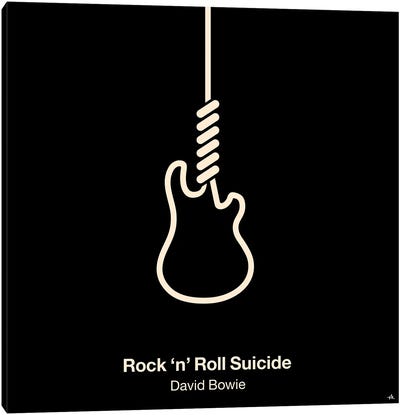Rock 'N' Roll Suicide Canvas Art Print - Black & Dark Art