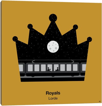 Royals Canvas Art Print - Song Lyrics Art