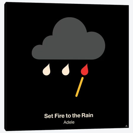 Set Fire To The Rain Canvas Print #VHE83} by Viktor Hertz Canvas Art Print