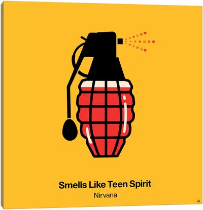 Smells Like Teen Spirit Canvas Art Print - Mellow Yellow