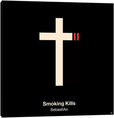 Smoking Kills Canvas Art Print - Song Lyrics Art