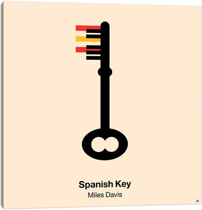 Spanish Key Canvas Art Print - Miles Davis