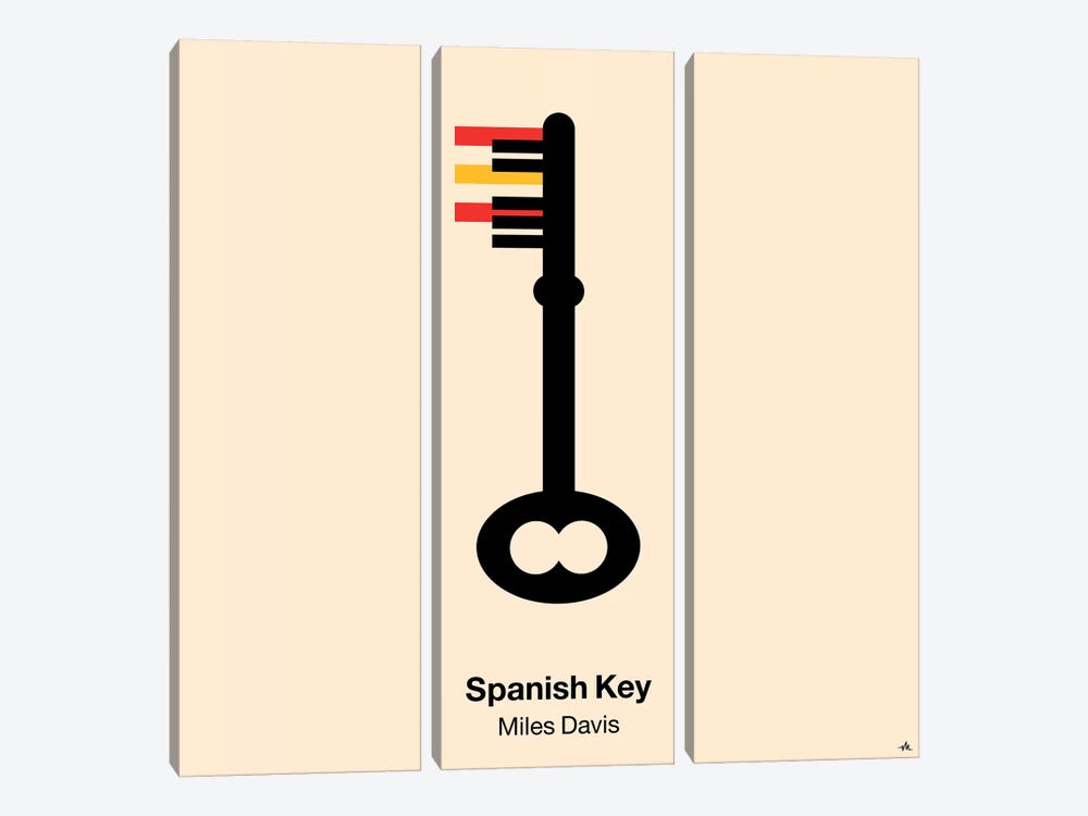 Spanish Key by Viktor Hertz 3-piece Canvas Art Print