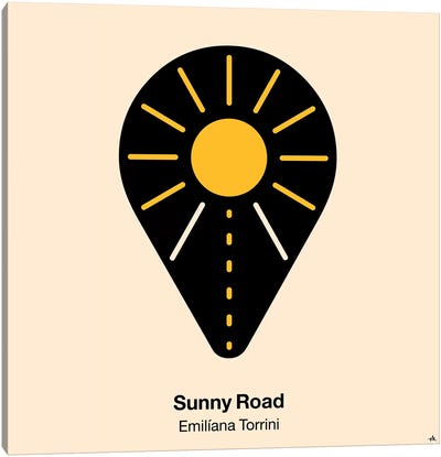Sunny Road Canvas Art Print - Song Lyrics Art