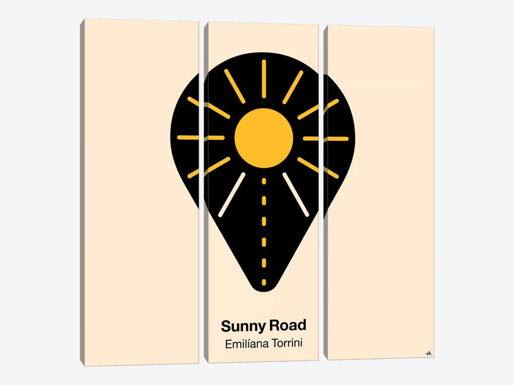 Sunny Road 3-piece Canvas Print