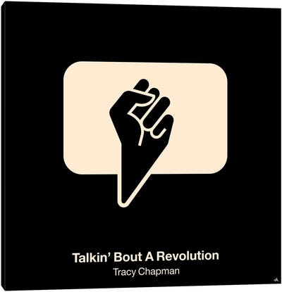 Talkin Bout A Revolution Canvas Art Print - Song Lyrics Art
