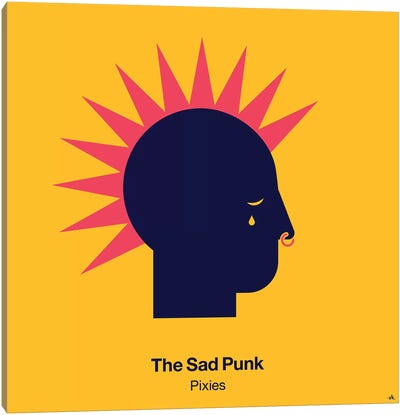 The Sad Punk Canvas Art Print - Mellow Yellow