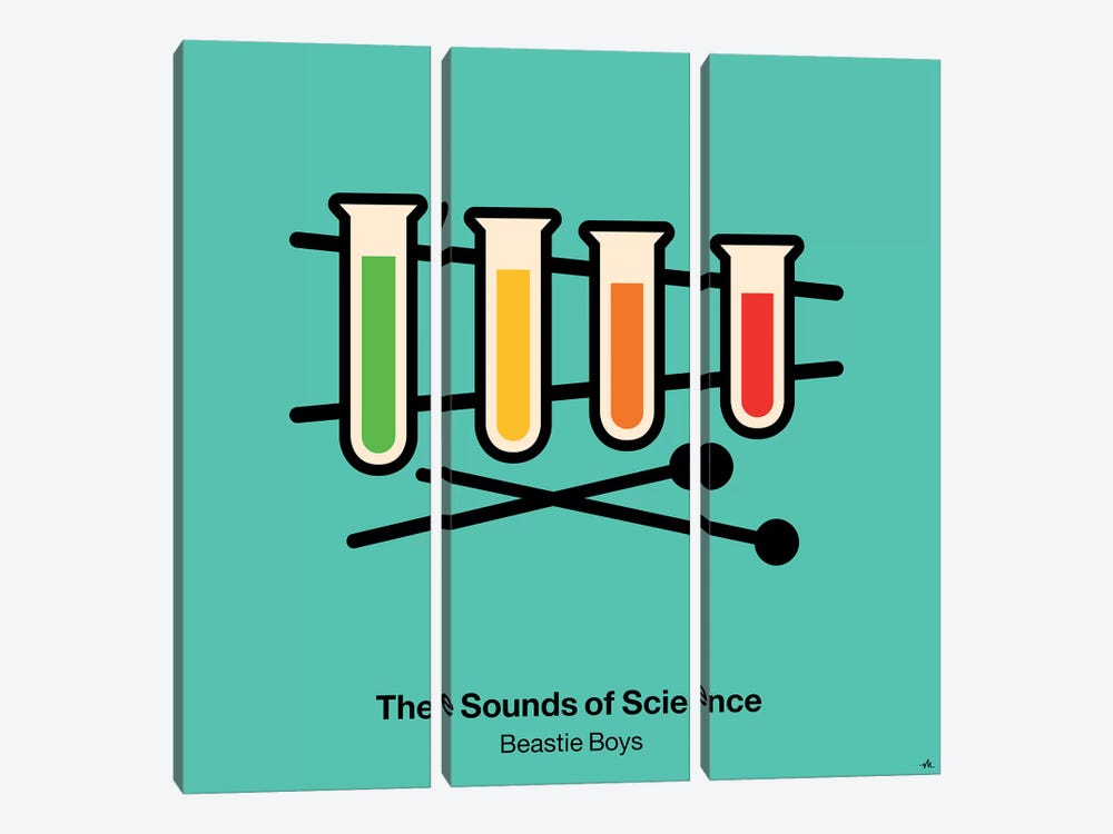The Sounds Of Science by Viktor Hertz 3-piece Canvas Art Print