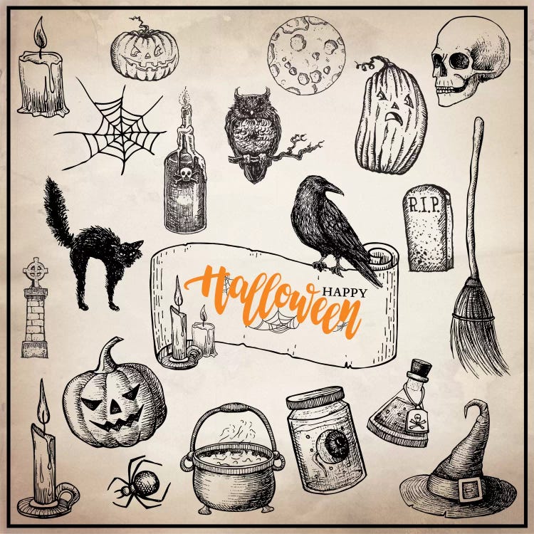 Halloween Trove by 5by5collective wall art