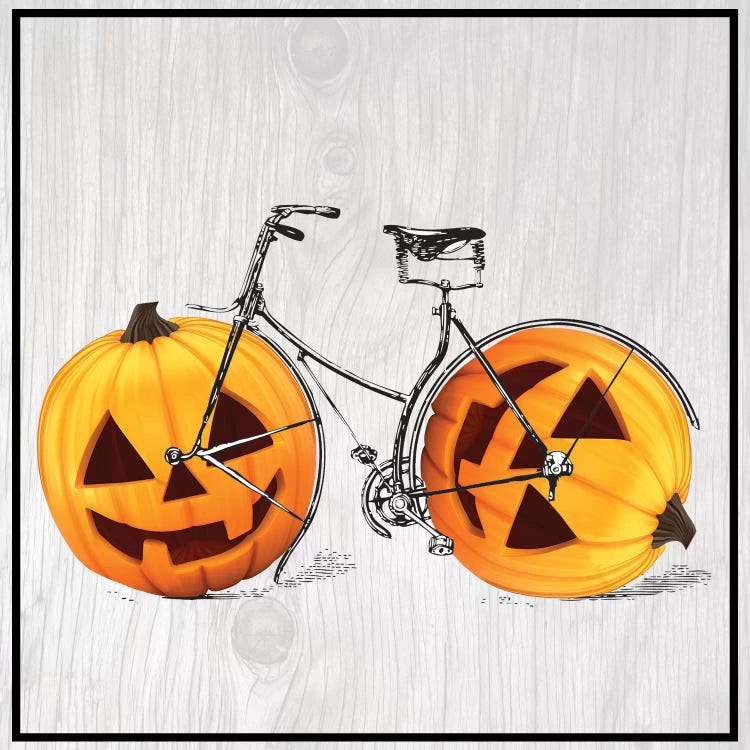 Pumpkin Bicycle by 5by5collective wall art