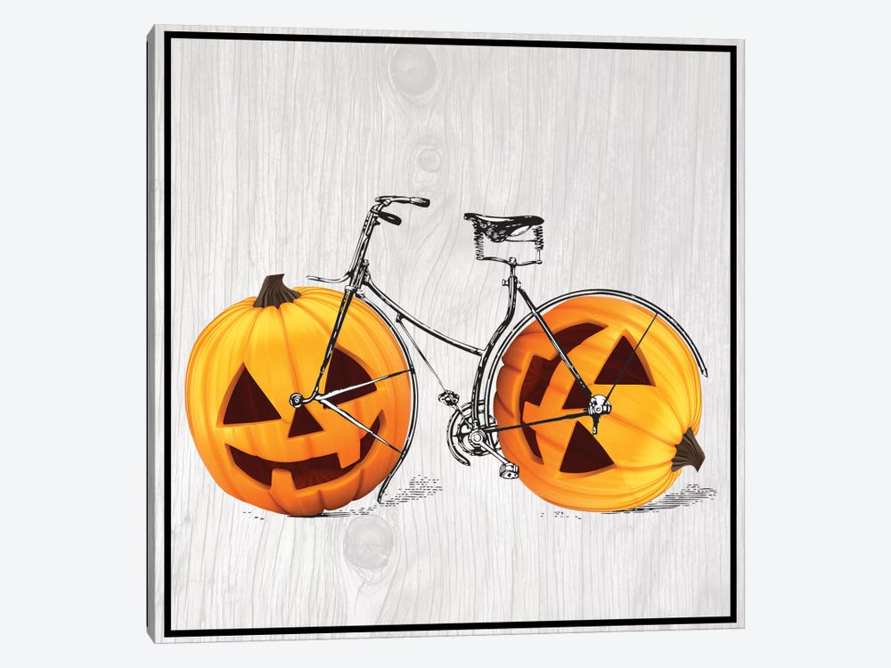 Pumpkin Bicycle by 5by5collective 1-piece Canvas Art Print