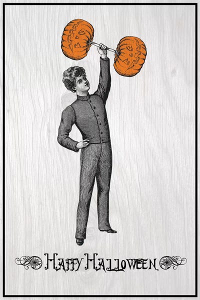 Pumpkin Strong Man by 5by5collective canvas print