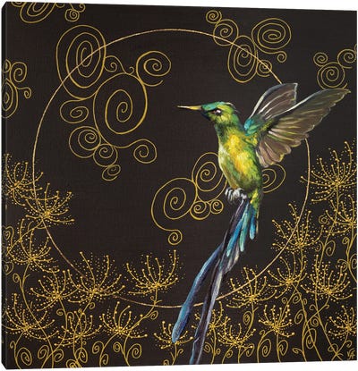 Hummingbird Flight Canvas Art Print - Alona Vakhmistrova