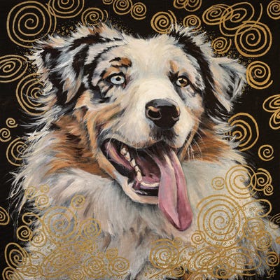 Australian Shepherd by Alona Vakhmistrova framed wall art