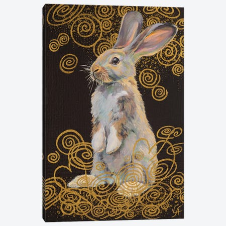 Standing Rabbit Canvas Print #VHM20} by Alona Vakhmistrova Canvas Art Print
