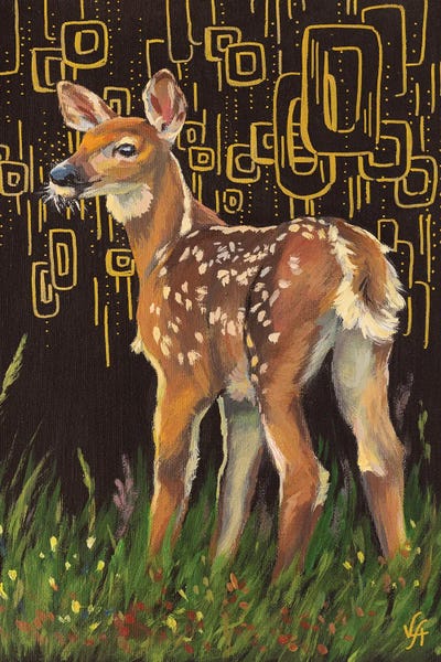 Deer In The Forest by Alona Vakhmistrova multi panel art