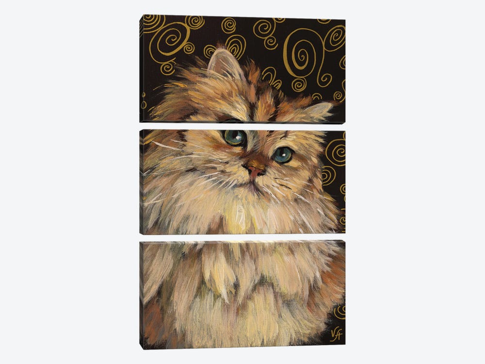 Smoothie Cat by Alona Vakhmistrova 3-piece Canvas Art Print