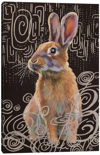 Rabbit Canvas Art Print - Alona Vakhmistrova