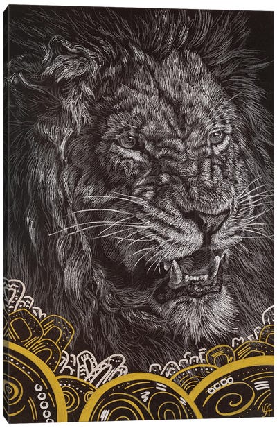 Lion Strength Canvas Art Print - Alona Vakhmistrova